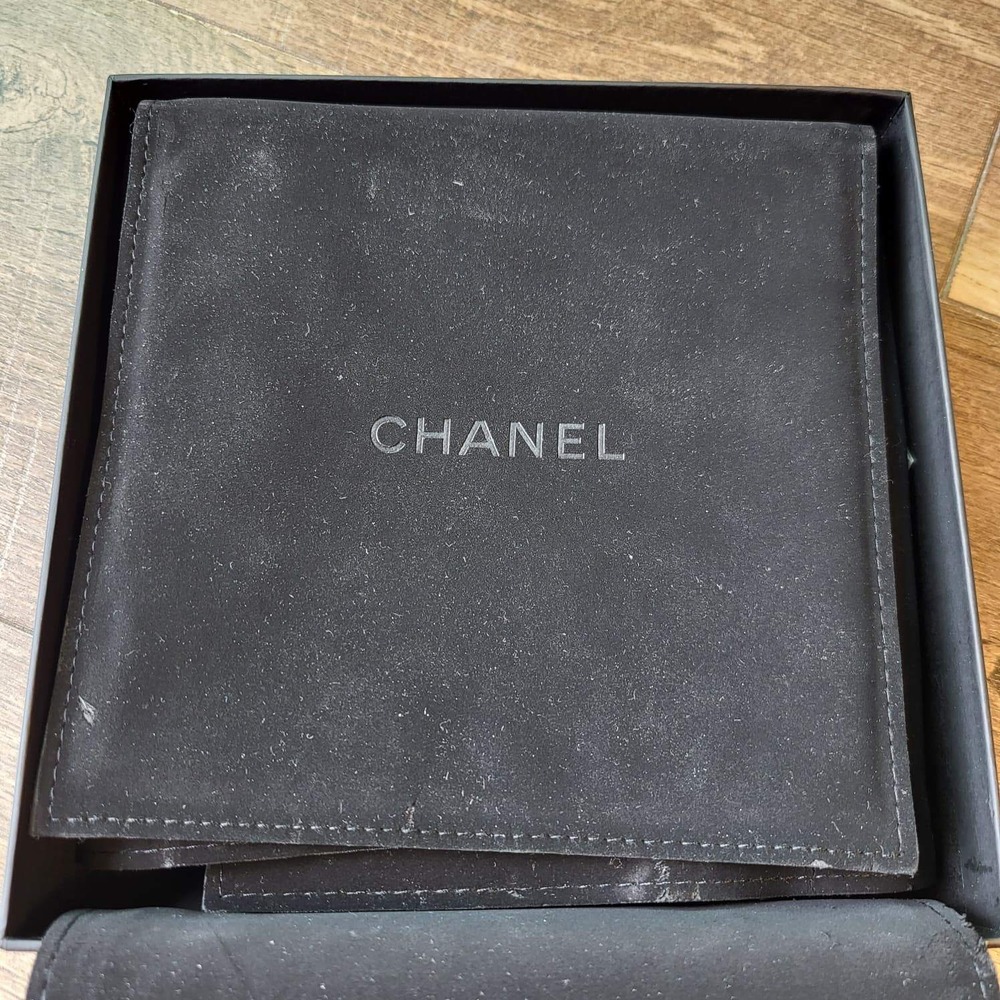 Chanel Choker Necklace OS Gold Black Pearl Braided CC Logo Multi-Strand - Picture 4 of 10